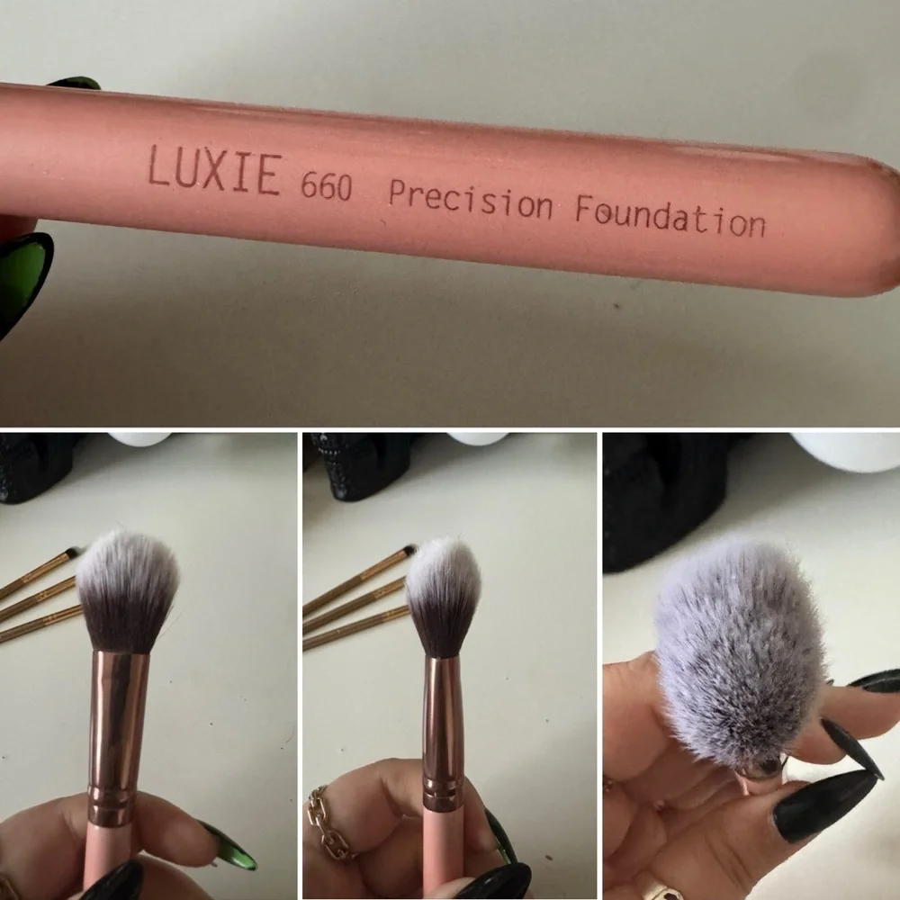Luxie 660 Foundation Brush + 131 141 111 Eye Brush Set 4pc